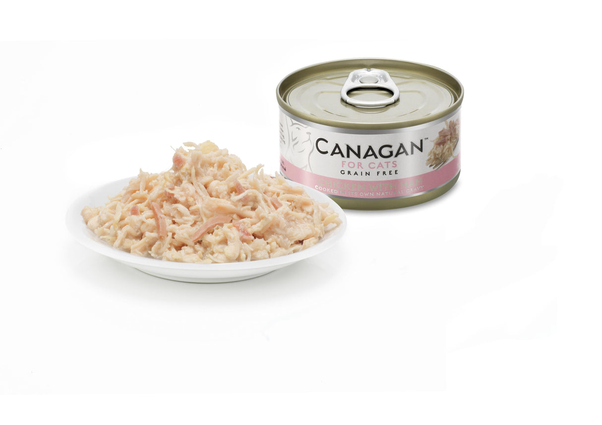 Canagan Chicken & Ham Grain-Free Wet Cat Food Tins - 12 x 85g