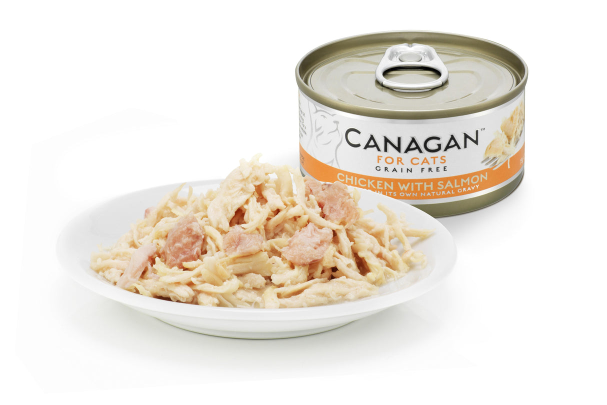 Canagan Fresh Chicken & Salmon Grain Free Wet Cat Food Tins - 12 x 75g