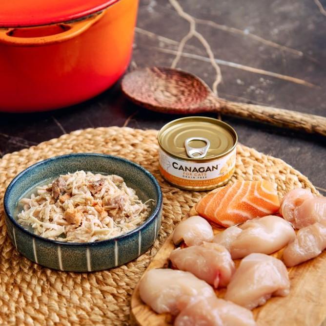 Canagan Fresh Chicken & Salmon Grain Free Wet Cat Food Tins - 12 x 75g