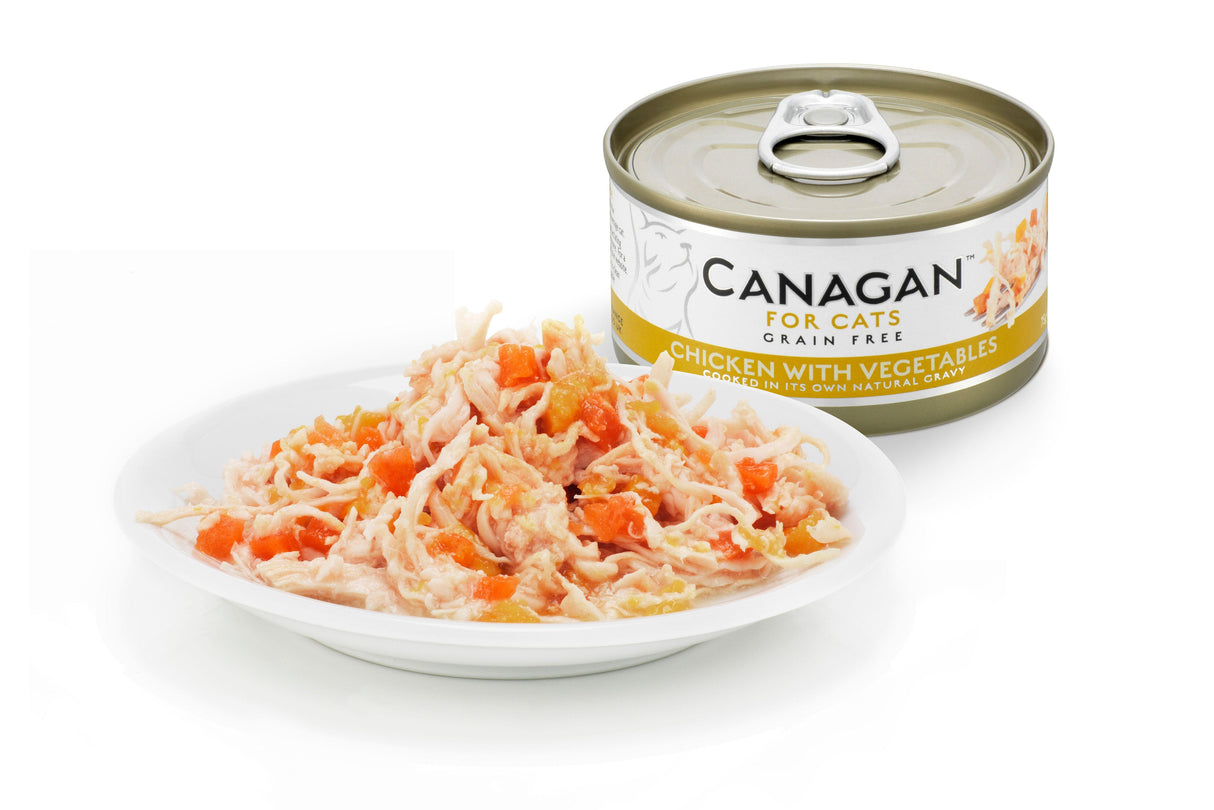 Canagan Chicken With Vegetables Grain Free Wet Cat Food Tins - 12 x 75g