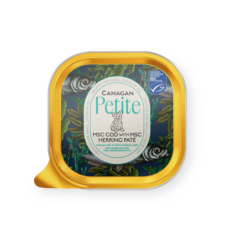 Canagan Petite MSC Cod with MSC Herring Pate Dog Food Trays - 16 x 100g