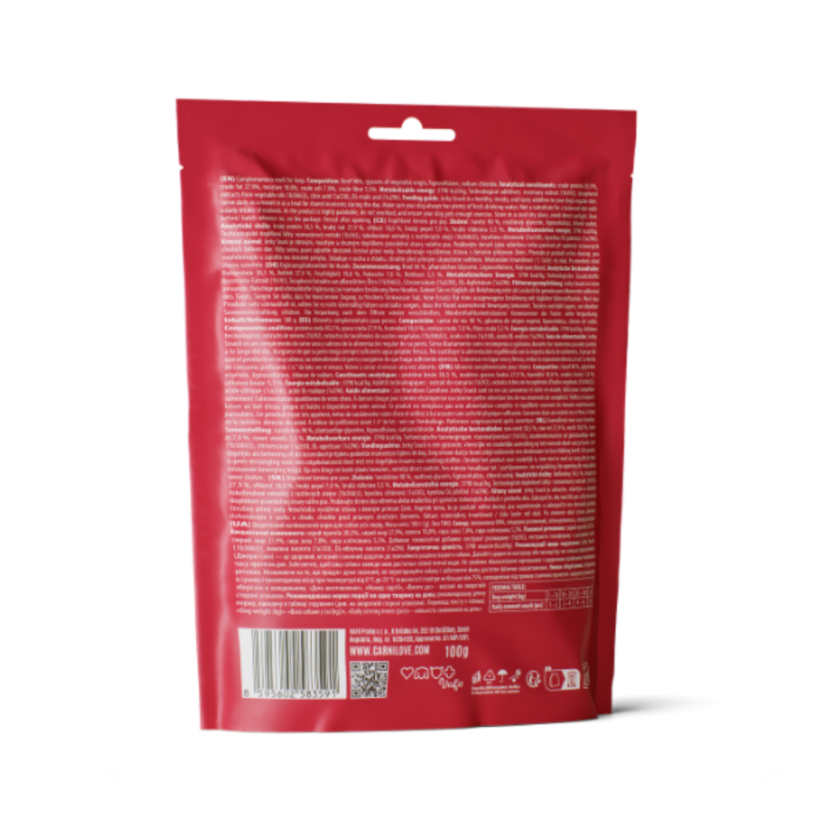 Carnilove Beef Fillet Jerky Dog Treat - 100g