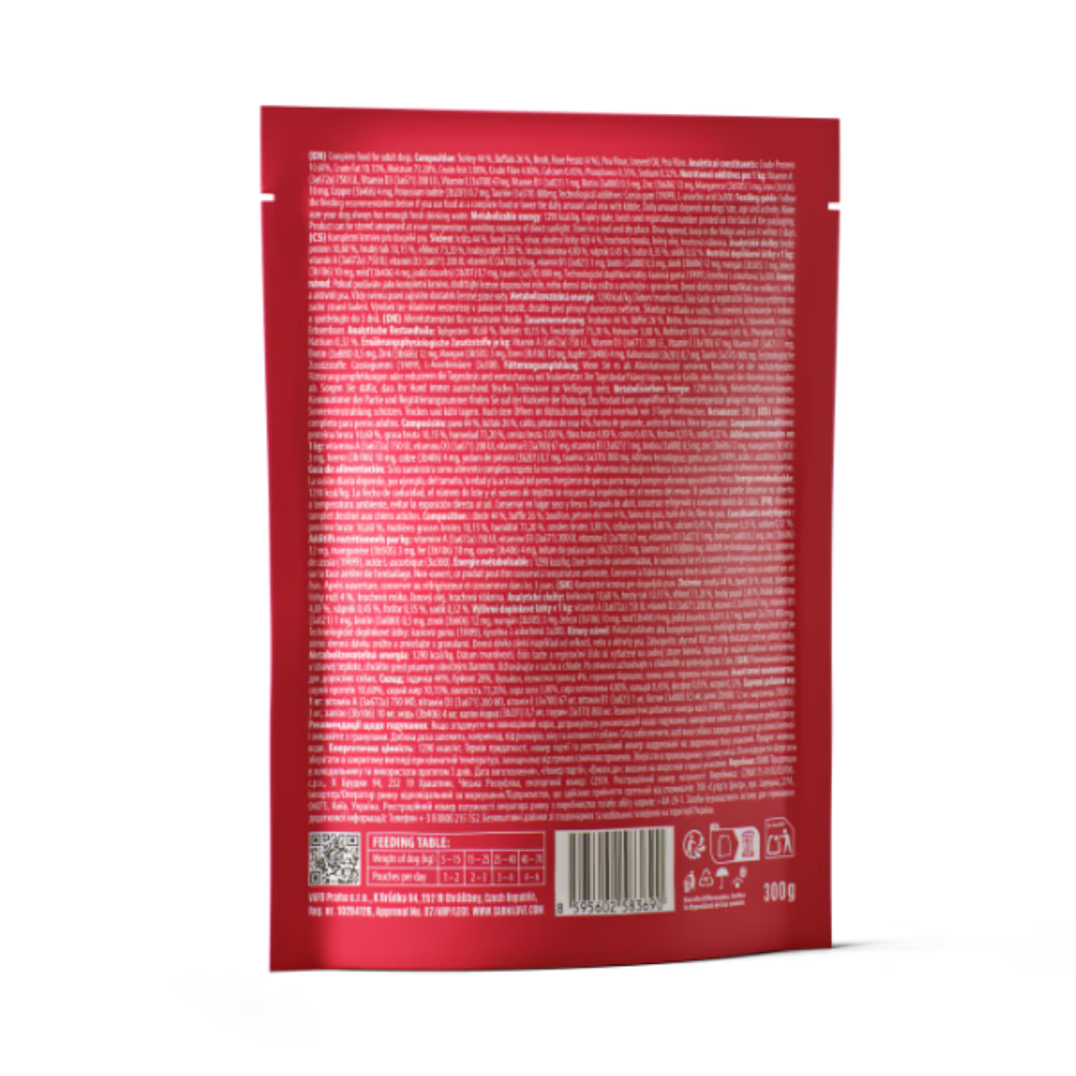 Carnilove Turkey & Buffalo Adult Wet Dog Food Pate Pouches – 12 x 300g
