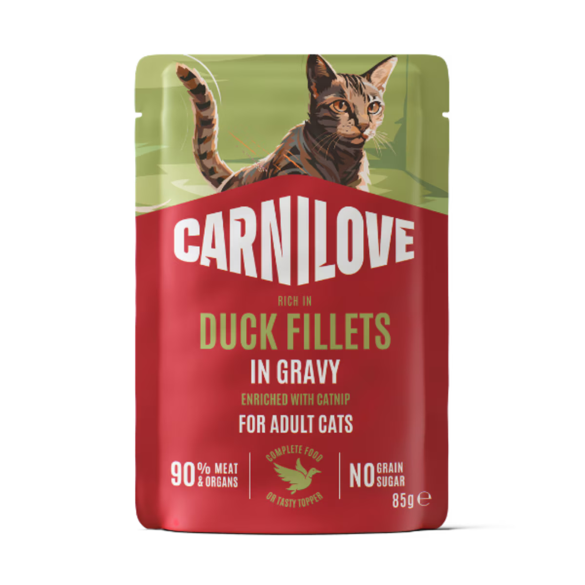 Carnilove Duck with Catnip In Gravy Adult Wet Cat Food Pouches – 24 x 85g