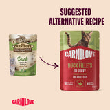 Carnilove Duck with Catnip In Gravy Adult Wet Cat Food Pouches – 24 x 85g