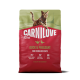 Carnilove Active Duck & Pheasant Sterilised Adult Dry Cat Food – 2kg
