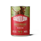 Carnilove Duck & Pheasant Adult Wet Dog Food Tin – 6 x 400g