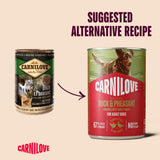 Carnilove Duck & Pheasant Adult Wet Dog Food Tin – 6 x 400g