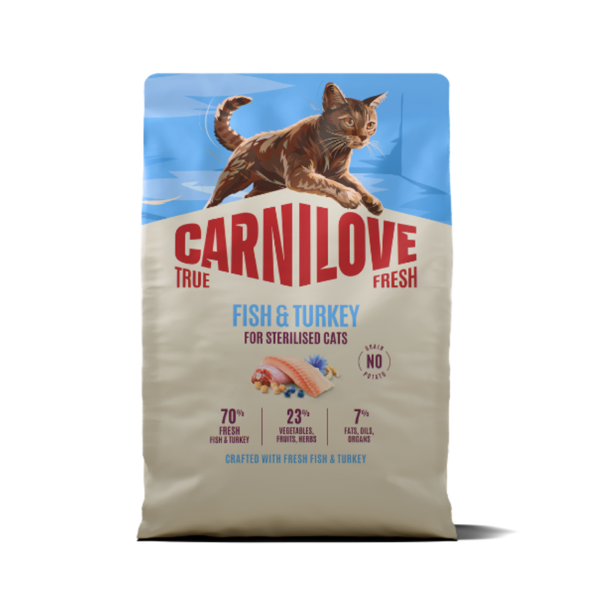 Carnilove True Fresh Fish & Turkey Sterilised Adult Dry Cat Food – 2kg