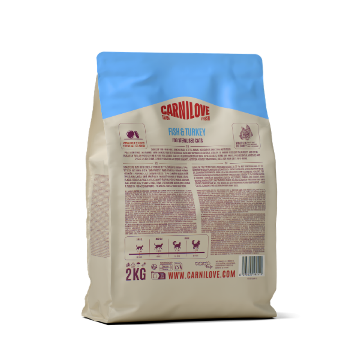 Carnilove True Fresh Fish & Turkey Sterilised Adult Dry Cat Food – 2kg