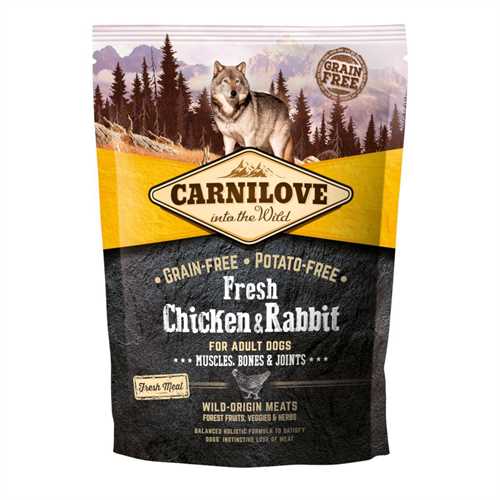 Carnilove Fresh Chicken & Rabbit Dry Dog Food - 1.5kg