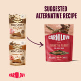 Carnilove Turkey & Rabbit Jerky Adult Dog Treats – 100g