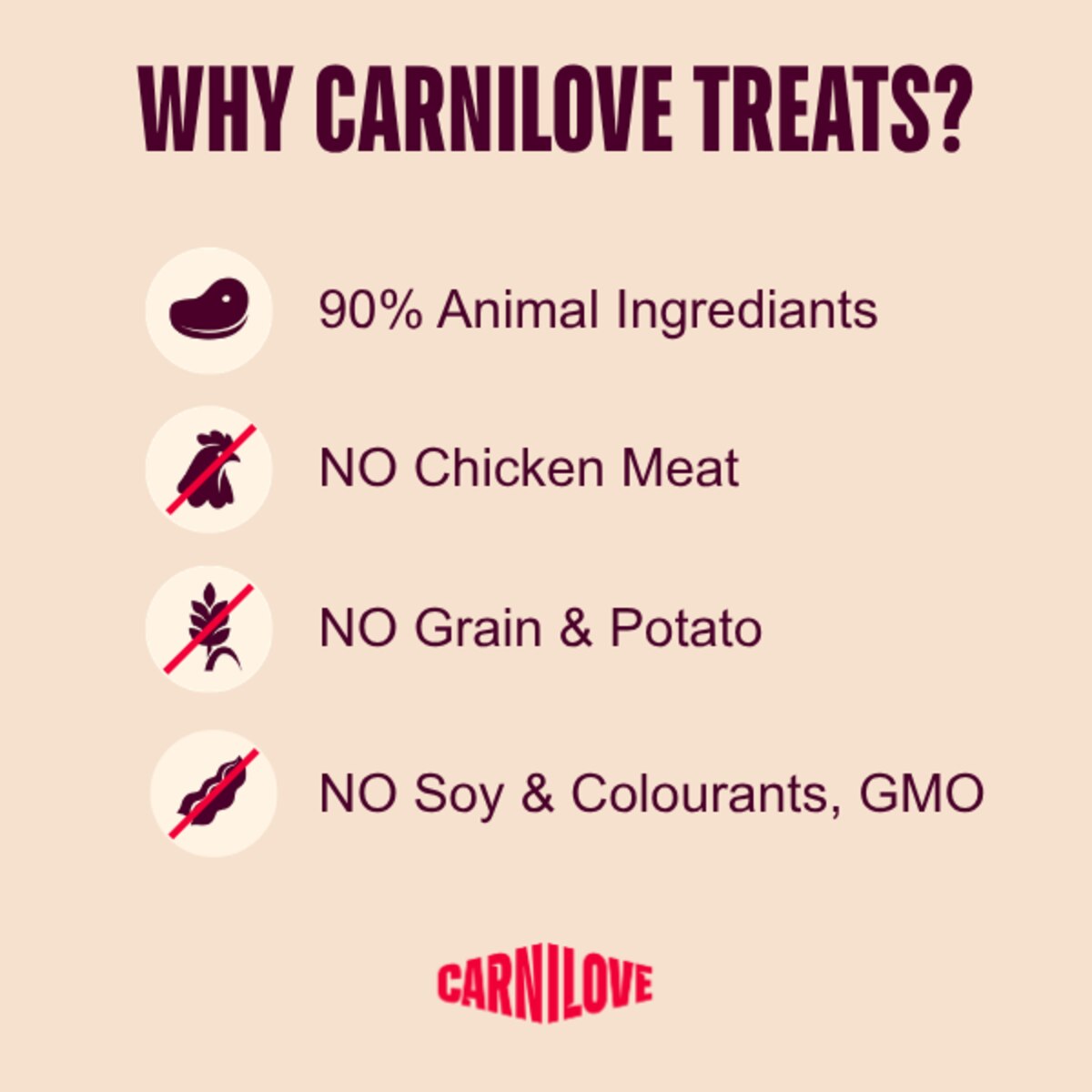 Carnilove Turkey & Venison Jerky Dog Treat -100g