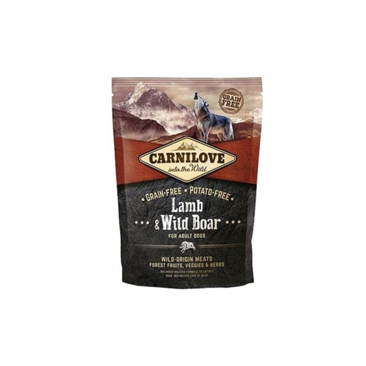 Carnilove Grain-Free Lamb & Wild Boar Dry Dog Food - 1.5kg
