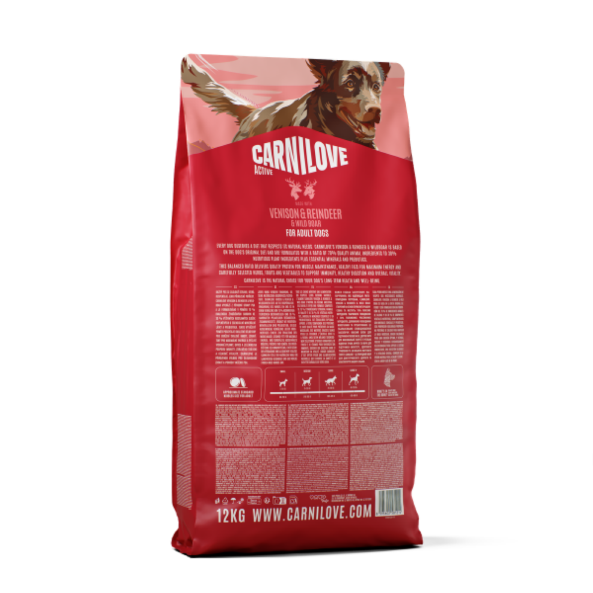 Carnilove Active Venison, Reindeer & Wild Boar Adult Dry Dog Food - 12kg