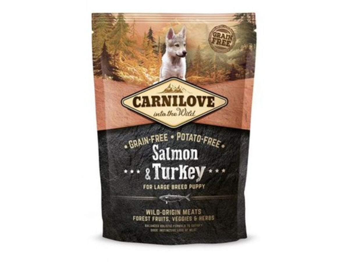 Carnilove Grain-Free Salmon & Turkey Dry Puppy Food - 1.5kg