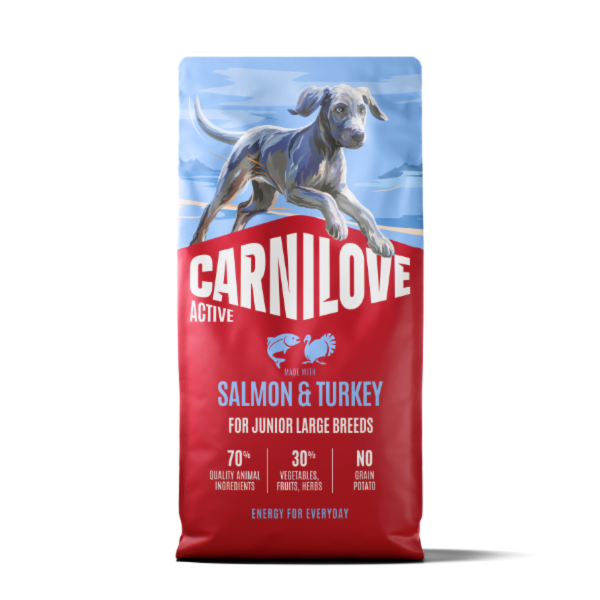 Carnilove Active Salmon & Turkey Junior Large Breed Dry Dog Food - 1.5kg
