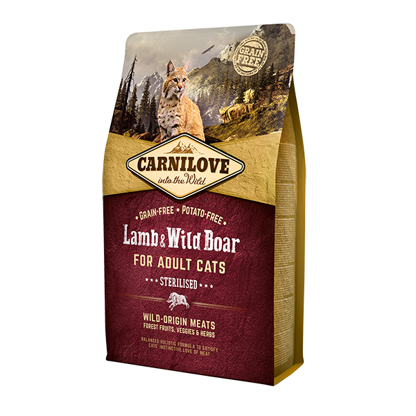 Carnilove Lamb & Wild Boar Dry Cat Food - 2kg