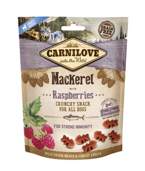 Carnilove Mackerel with Raspberries Dog Treats - 200g