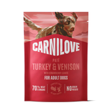 Carnilove Turkey & Venison Adult Wet Dog Food Pate Pouches – 12 x 300g