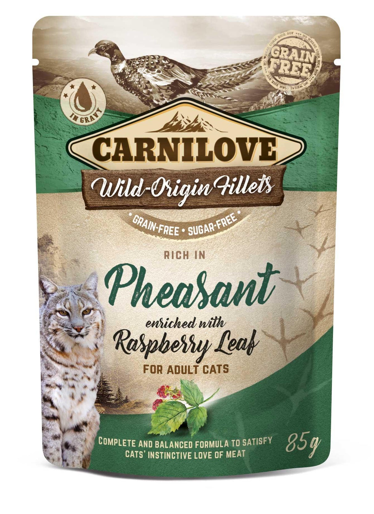 Carnilove Pheasant with Raspberry Wet Cat Food Pouches - 24 x 85g