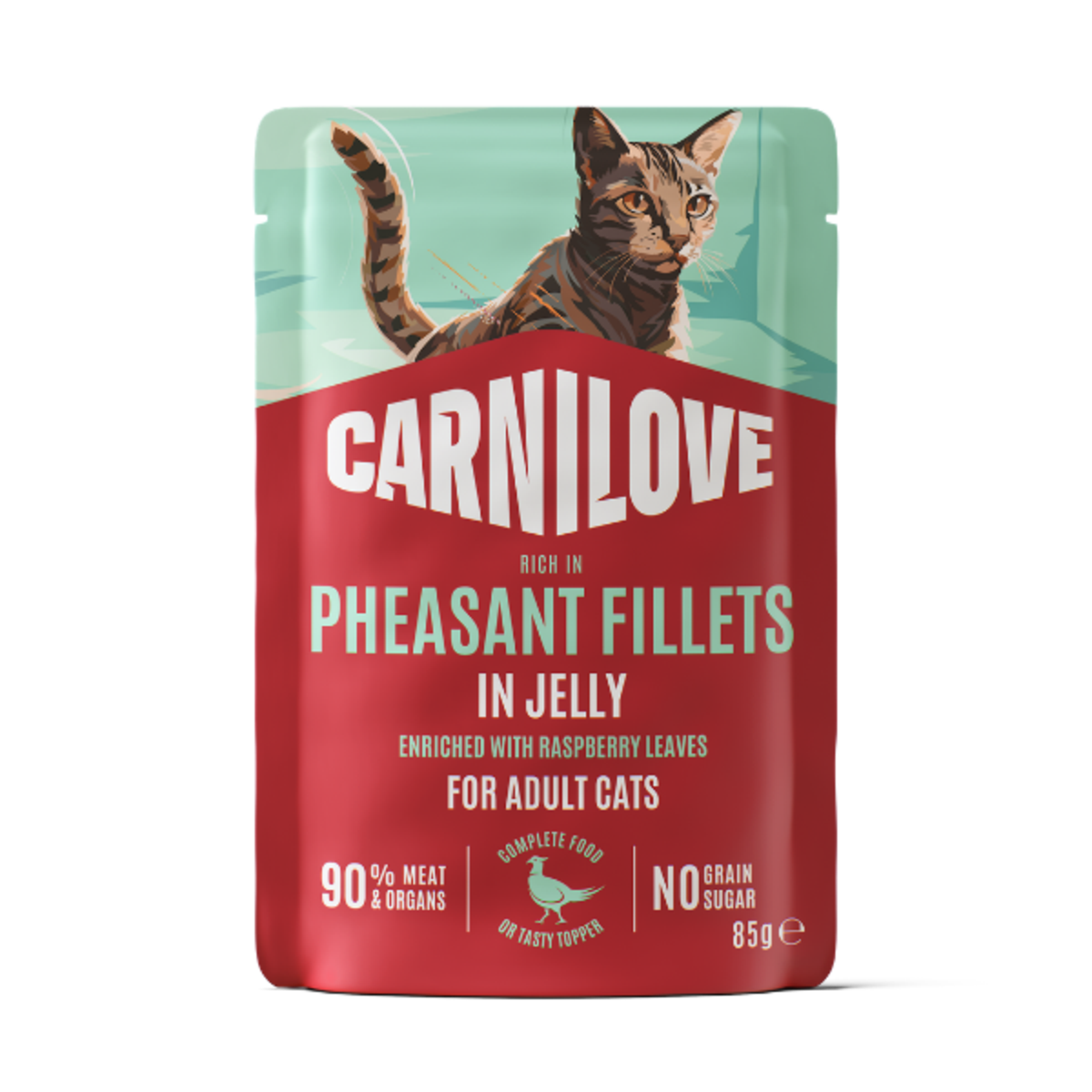 Carnilove Pheasant with Raspberry In Gravy Wet Cat Food Pouches - 24 x 85g