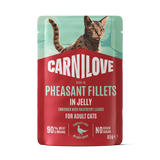 Carnilove Pheasant with Raspberry In Gravy Wet Cat Food Pouches - 24 x 85g