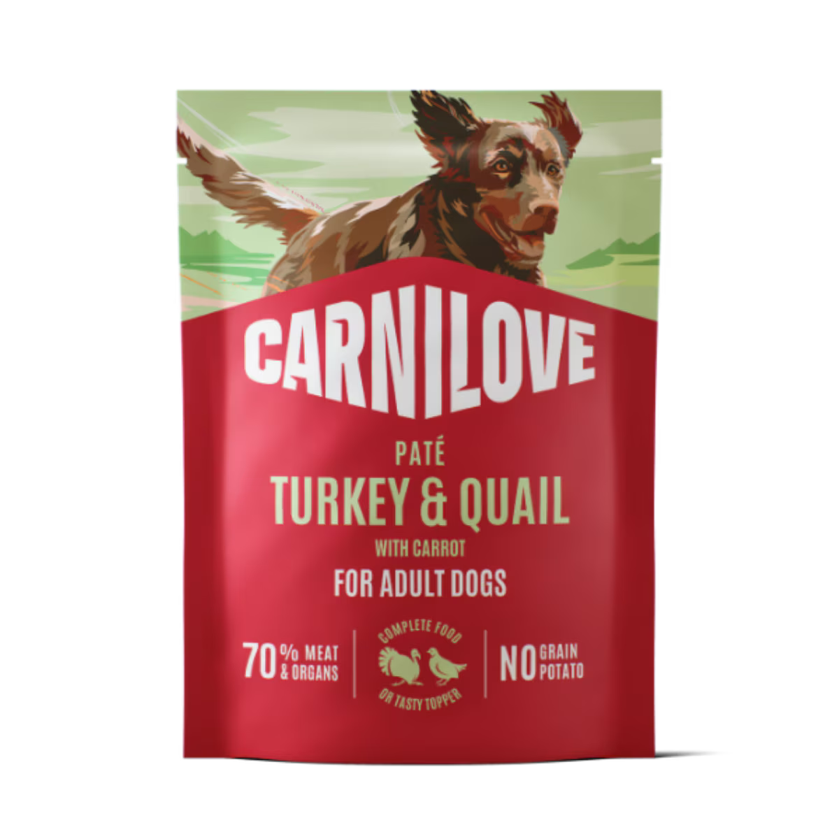Carnilove Turkey & Quail Adult Wet Dog Food Pate Pouches – 12 x 300g
