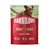 Carnilove Turkey & Quail Adult Wet Dog Food Pate Pouches – 12 x 300g