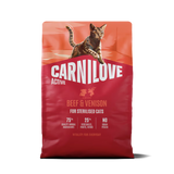 Carnilove Active Beef & Venison Sterilised Adult Dry Cat Food – 2kg