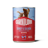 Carnilove Turkey & Salmon Puppy Wet Dog Food Tin – 6 x 400g