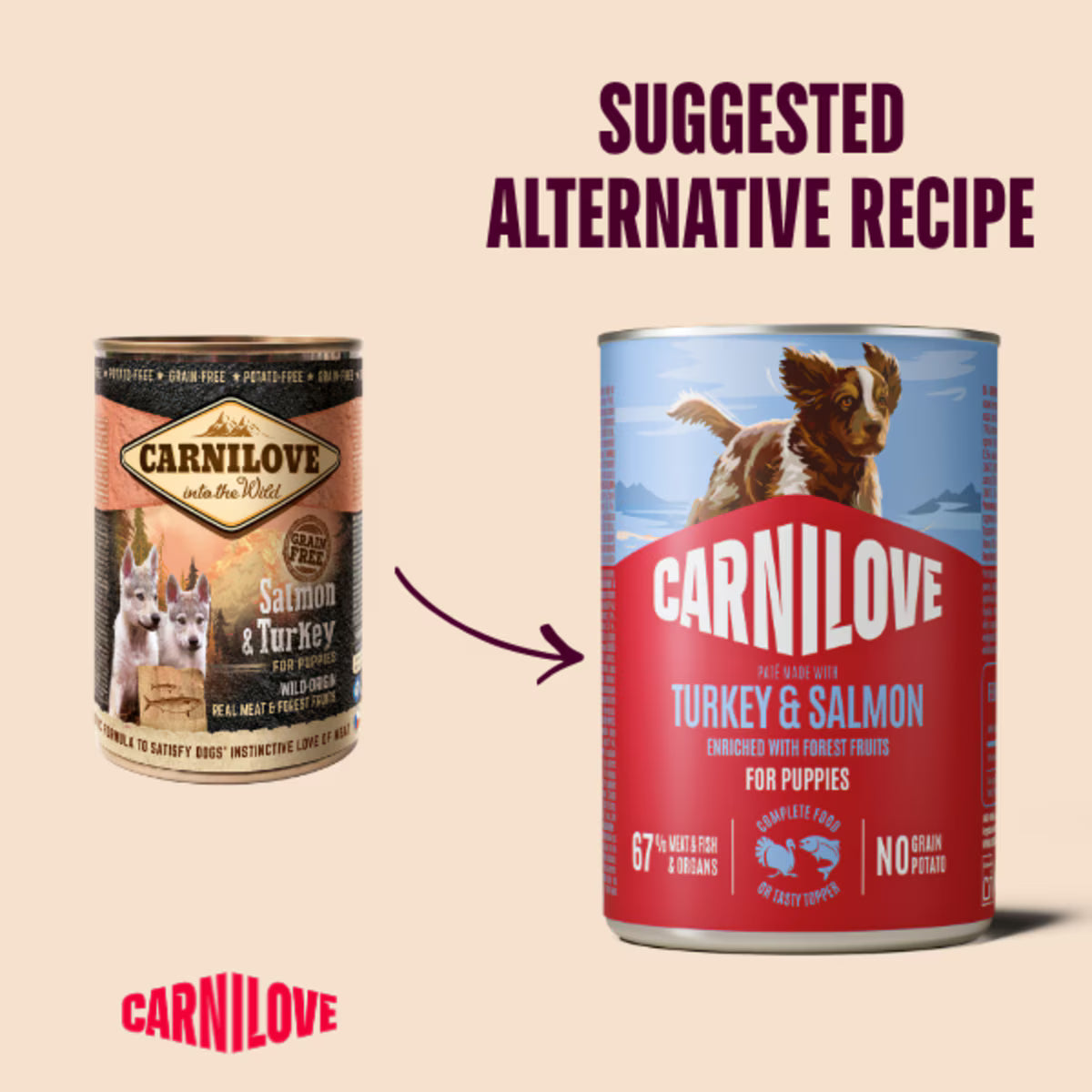 Carnilove Turkey & Salmon Puppy Wet Dog Food Tin – 6 x 400g