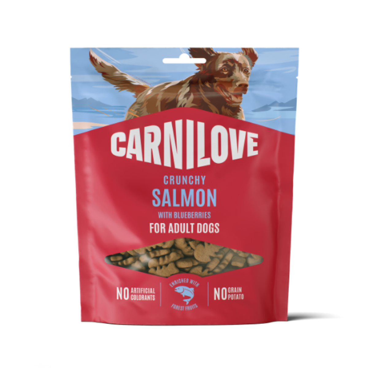 Carnilove Salmon & Blueberries Adult Crunchy Dog Treat – 200g