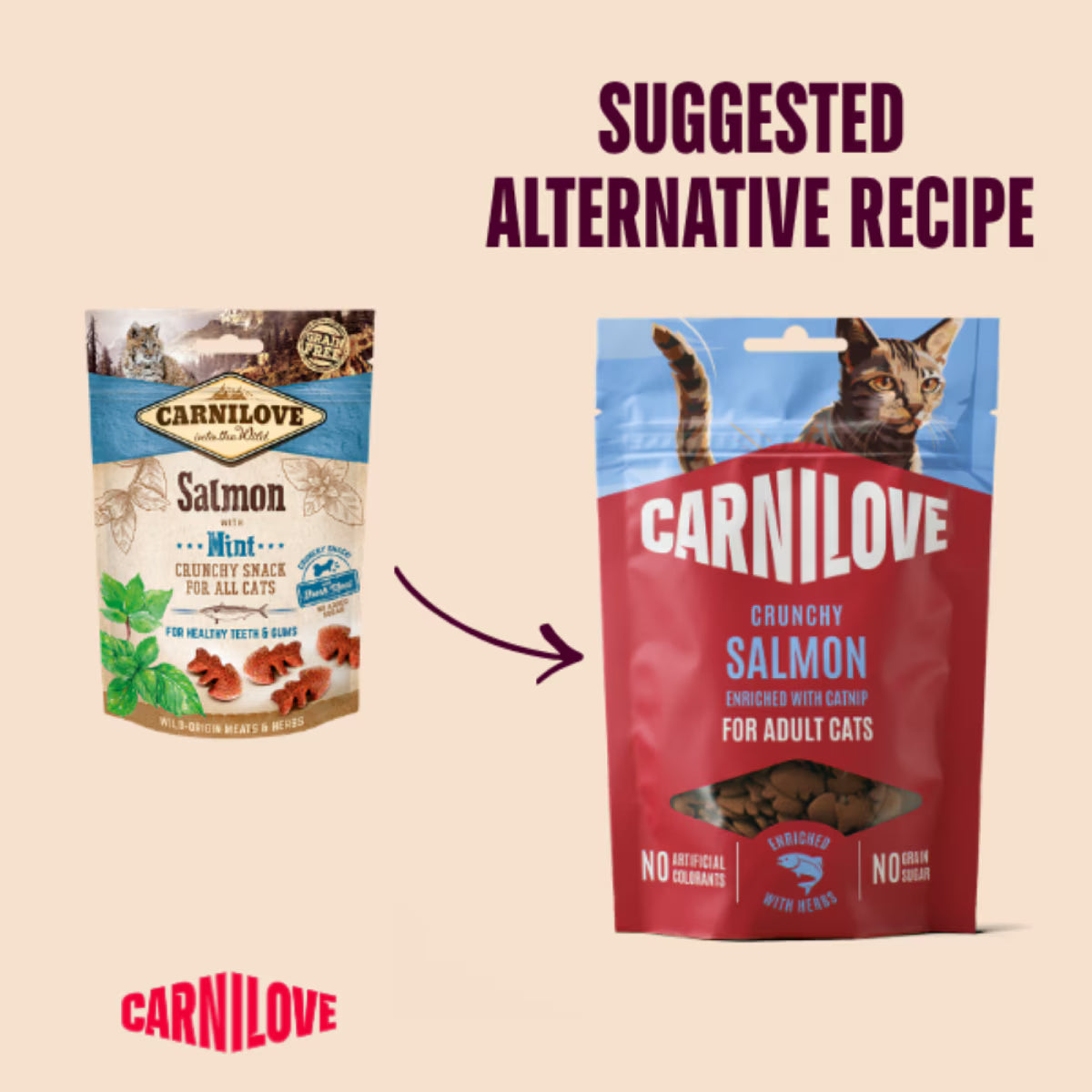 Carnilove Salmon with Catnip Cat Crunchy Treats – 50g