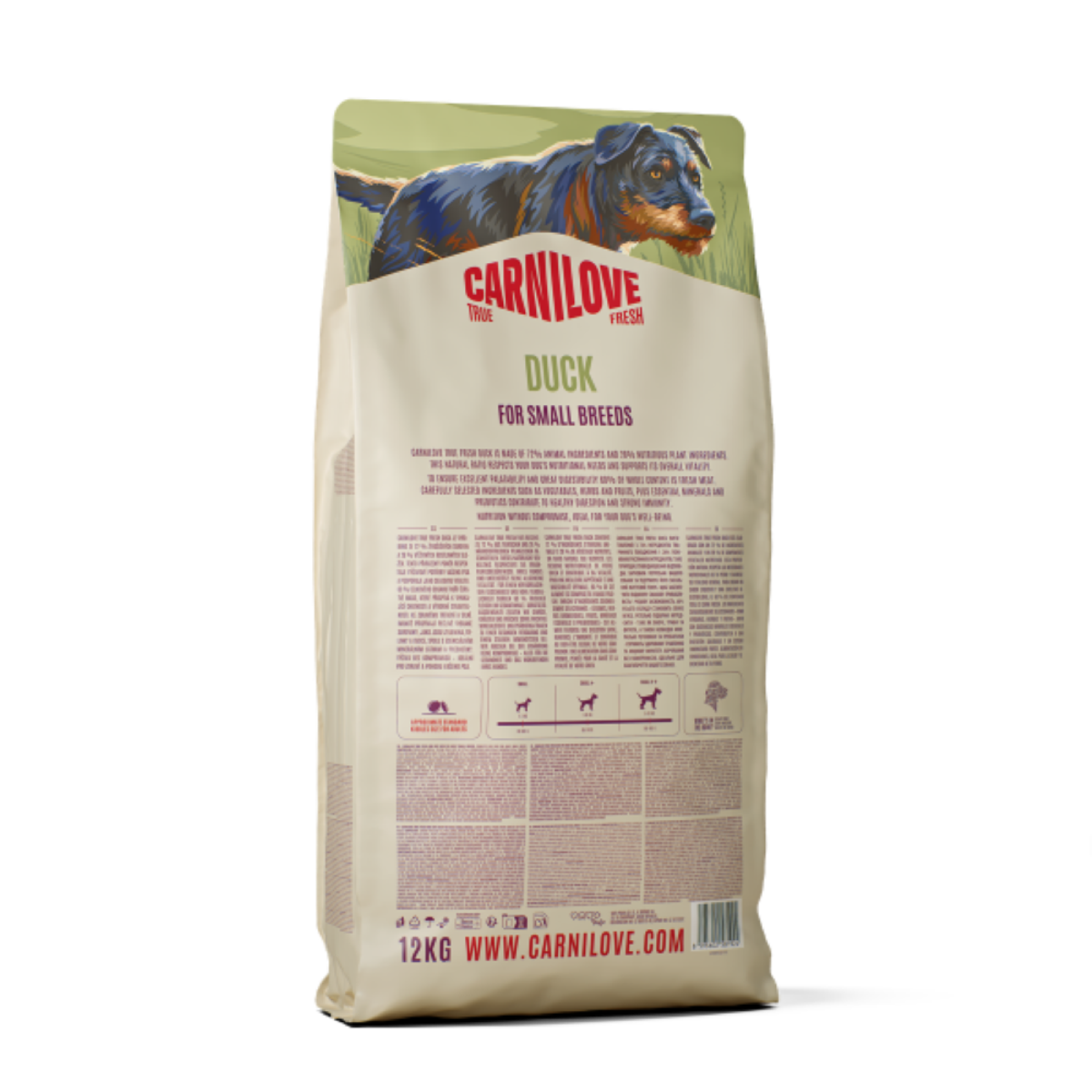 Carnilove True Fresh Duck Adult Small Breed Dry Dog Food - 4kg