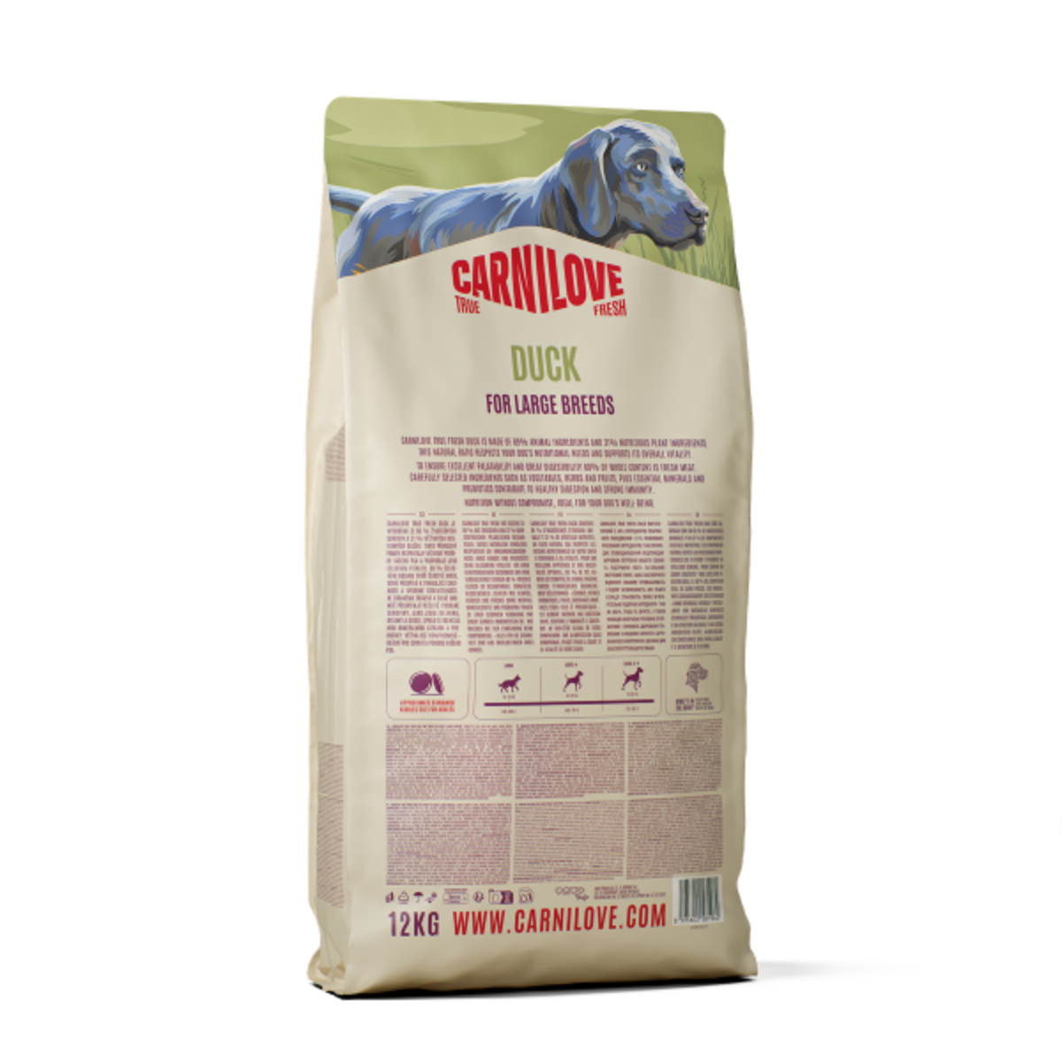 Carnilove True Fresh Duck Adult Large Breed Dry Dog Food - 4kg