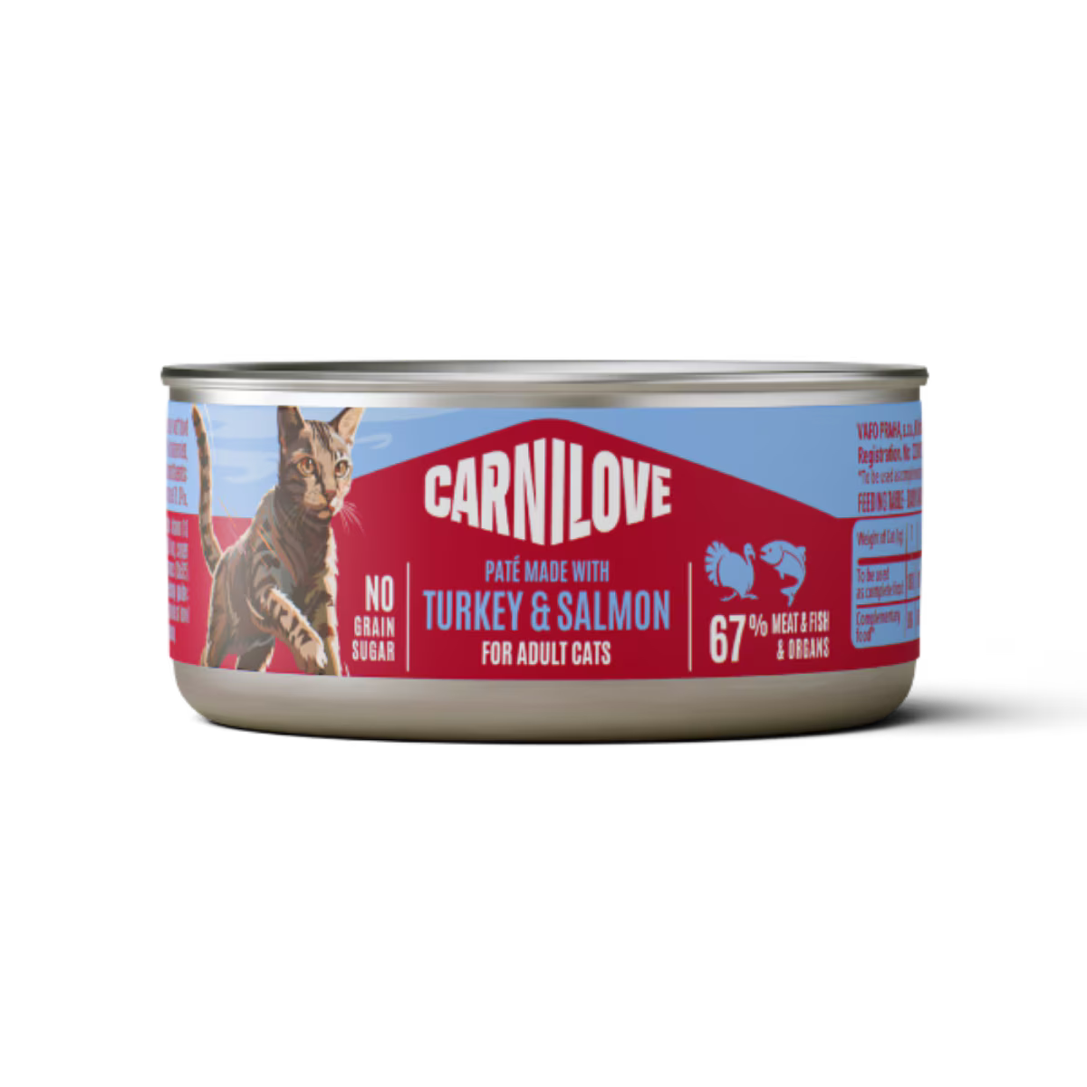 Carnilove Turkey & Salmon Adult Wet Cat Food Pate Tins – 12 x 100g