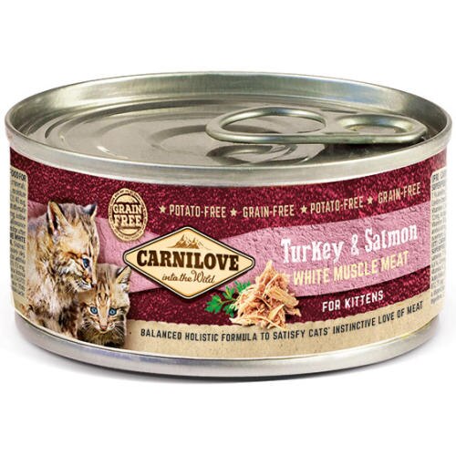 Carnilove Turkey & Salmon Wet Kitten Food Tins - 12 x 100g