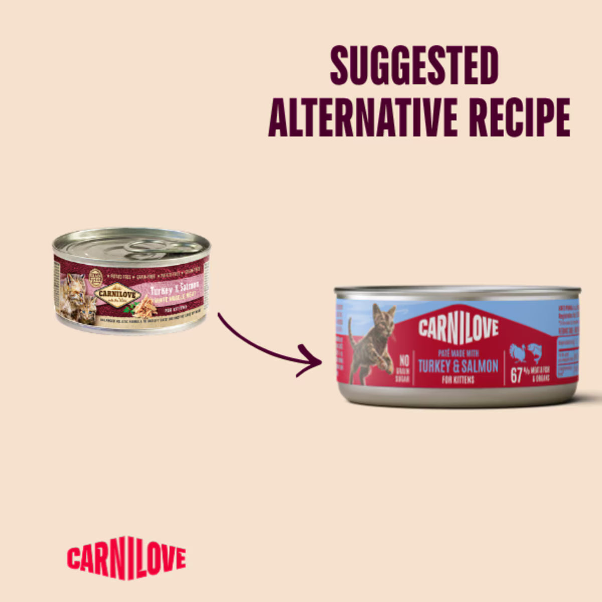 Carnilove Turkey & Salmon Wet Kitten Food Tins - 12 x 100g