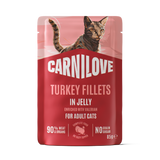 Carnilove Turkey with Valerian In Gravy Wet Cat Food Pouches - 24 x 85g