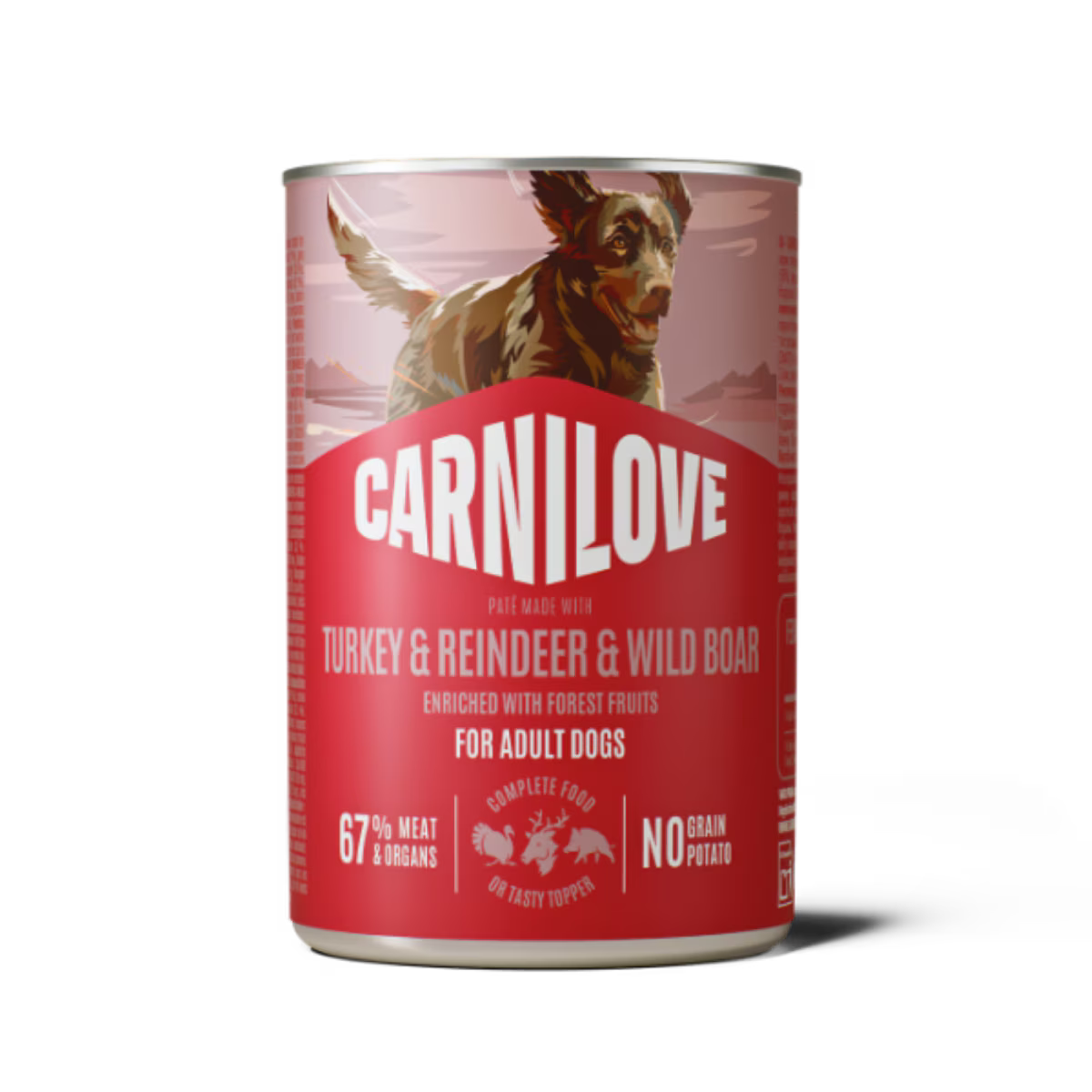 Carnilove Turkey, Reindeer & Wild Boar Adult Wet Dog Food Tins – 6 x 400g