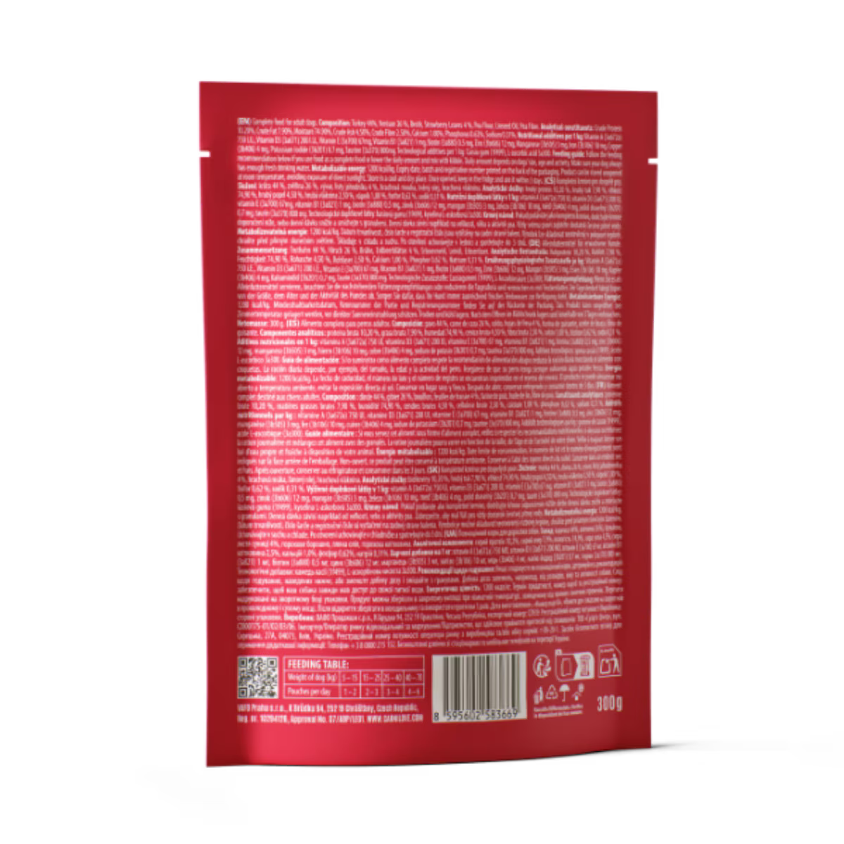 Carnilove Turkey & Venison with Strawberry Leaves Wet Dog Food Pouches - 12 x 300g