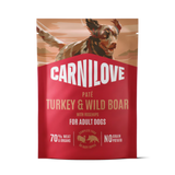 Carnilove Turkey & Wild Boar Adult Wet Dog Food Pate Pouches – 12 x 300g