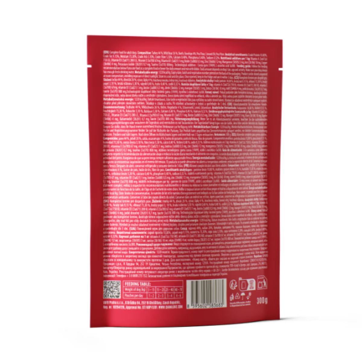 Carnilove Turkey & Wild Boar Adult Wet Dog Food Pate Pouches – 12 x 300g