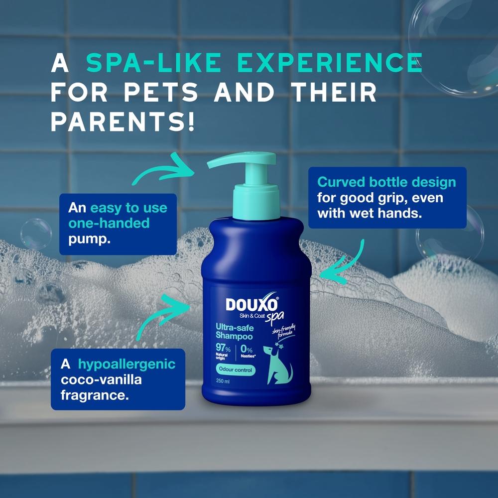 DOUXO Skin & Coat SPA Ultra-Safe Odour Control Dog Shampoo for Smelly Dogs - 250ml