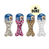 DUKE Animal Print Squeaky Dog Toy