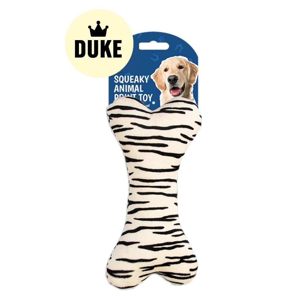 DUKE Animal Print Squeaky Dog Toy