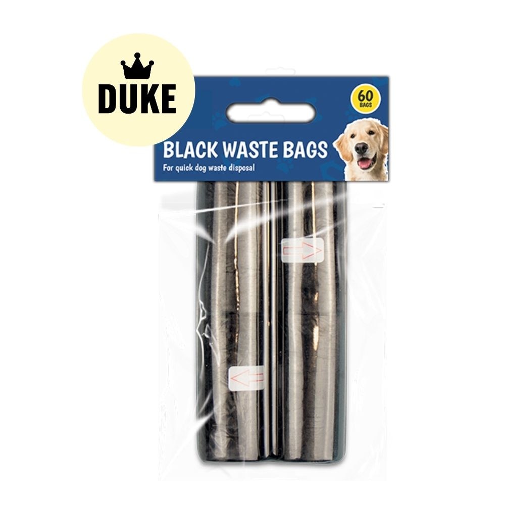 DUKE Black Dog Poo Bags 60pk