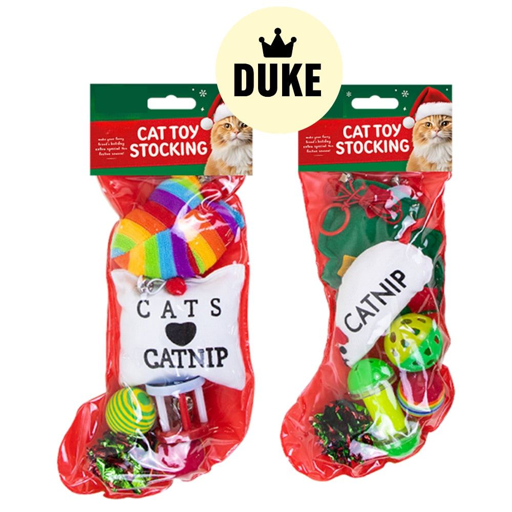 DUKE Christmas Cat Toy Stocking