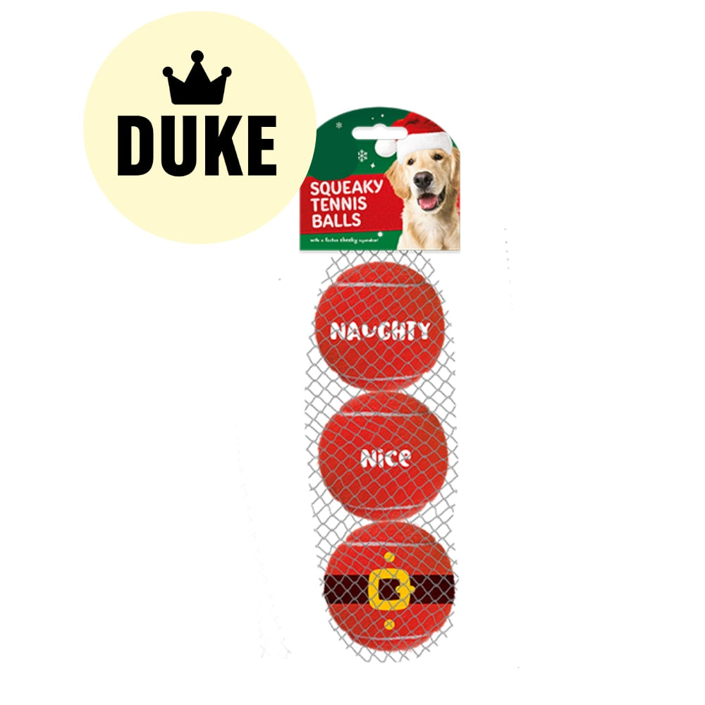 DUKE Christmas Pet Tennis Balls